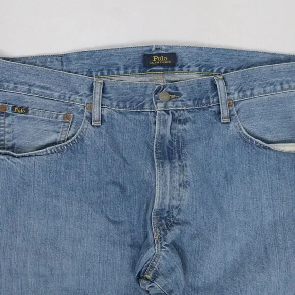 Polo Ralph Lauren Mens Hampton Relaxed Straight Blue Jeans 36x32 (Fit 36x31) - Picture 3 of 11